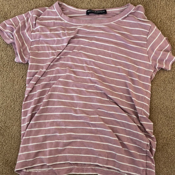Brandy Melville Pink Striped Shirt - Picture 3 of 4